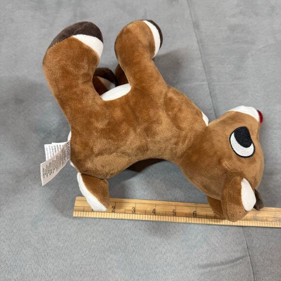 Rudloph Red Nosed Reindeer Plush Stuffed Animal Musical Light Up Nose Christmas - Picture 9 of 10